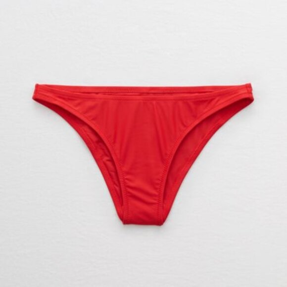 BOGO NWT Aerie OG Cheeky Bikini Bottom Women's Chilly Red - Picture 3 of 4